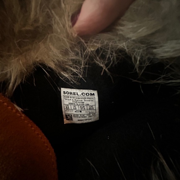 Sorel Womens Joan of Arctic Boots Tan Suede Fur Trim Lace Up Waterproof Size 6.5 - Picture 9 of 9